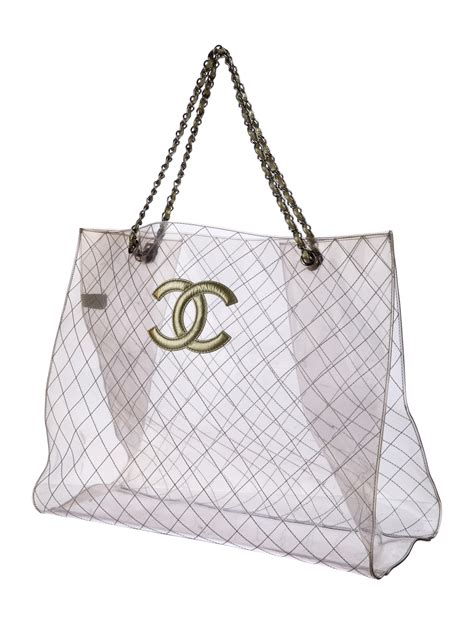 chanel pvc large shopping bag|Chanel small tote bag.